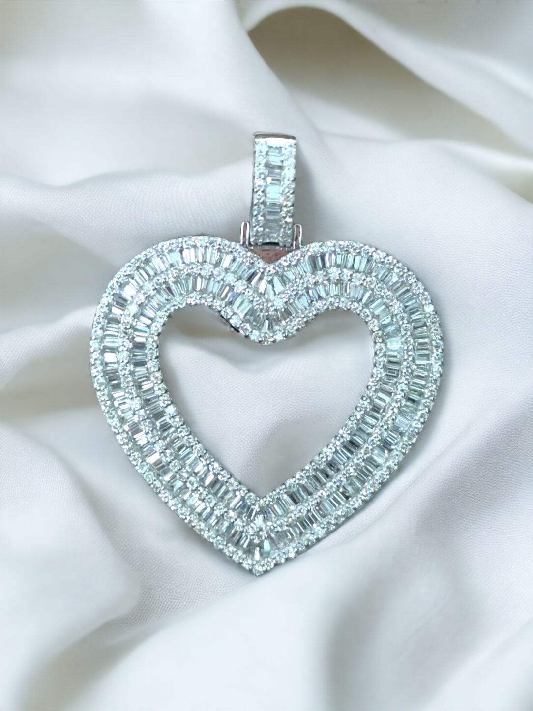 1.5" Diamond Heart Pendant Xclusive Diamonds 