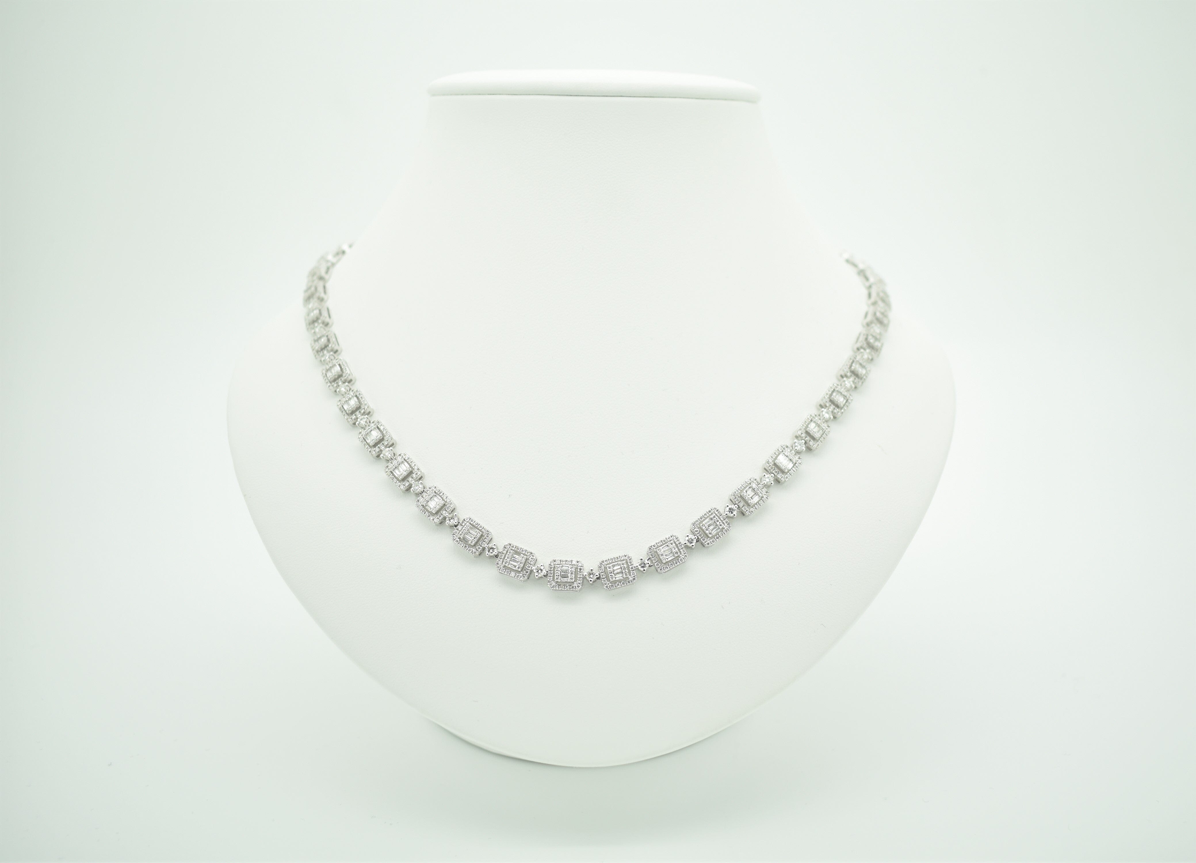 6.70ct Diamond Link Necklace Xclusive Diamonds 