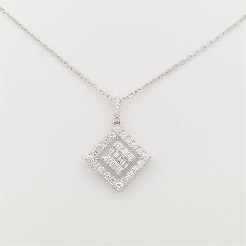 0.92ct Illusion Diamond Necklace Xclusive Diamonds 