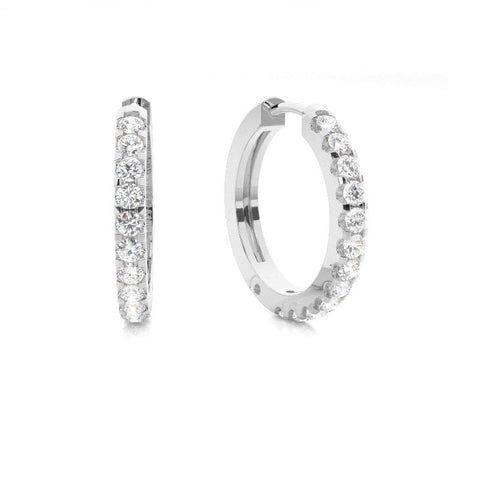 0.50ct Diamond Hoop Earrings Earrings Xclusive Diamonds 