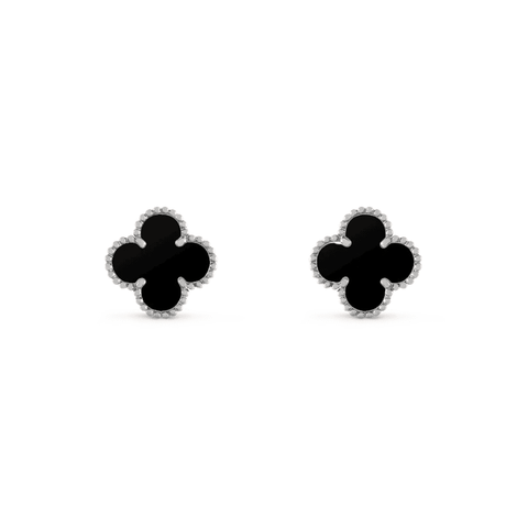 Alhambra Earrings - Onyx Xclusive Diamonds 18K White Gold 