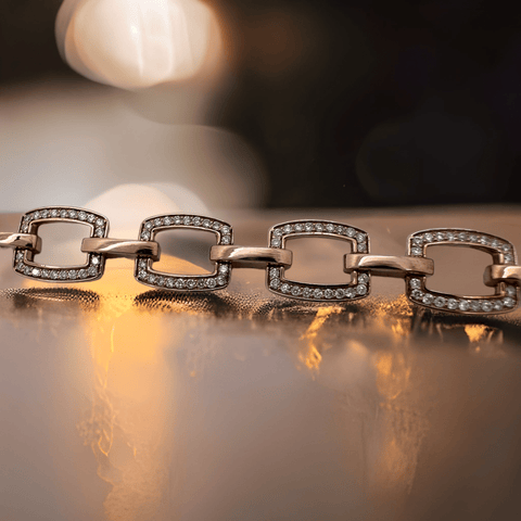 1.10ct Pavé Set Diamond Link Bracelet Xclusive Diamonds 