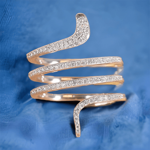 Twist of Fate Diamond Ring Jewelry Xclusive Diamonds 18K Rose Gold E GH Vs/Si
