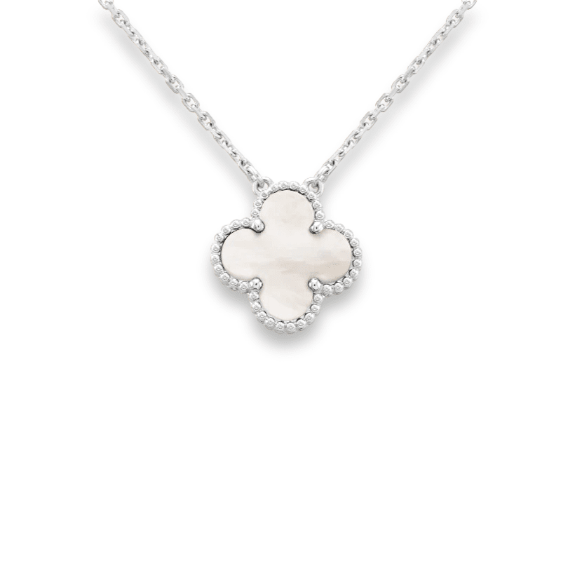 Alhambra Pendant - Mother of Pearl and Diamond Xclusive Diamonds 18K White Gold HI Si 