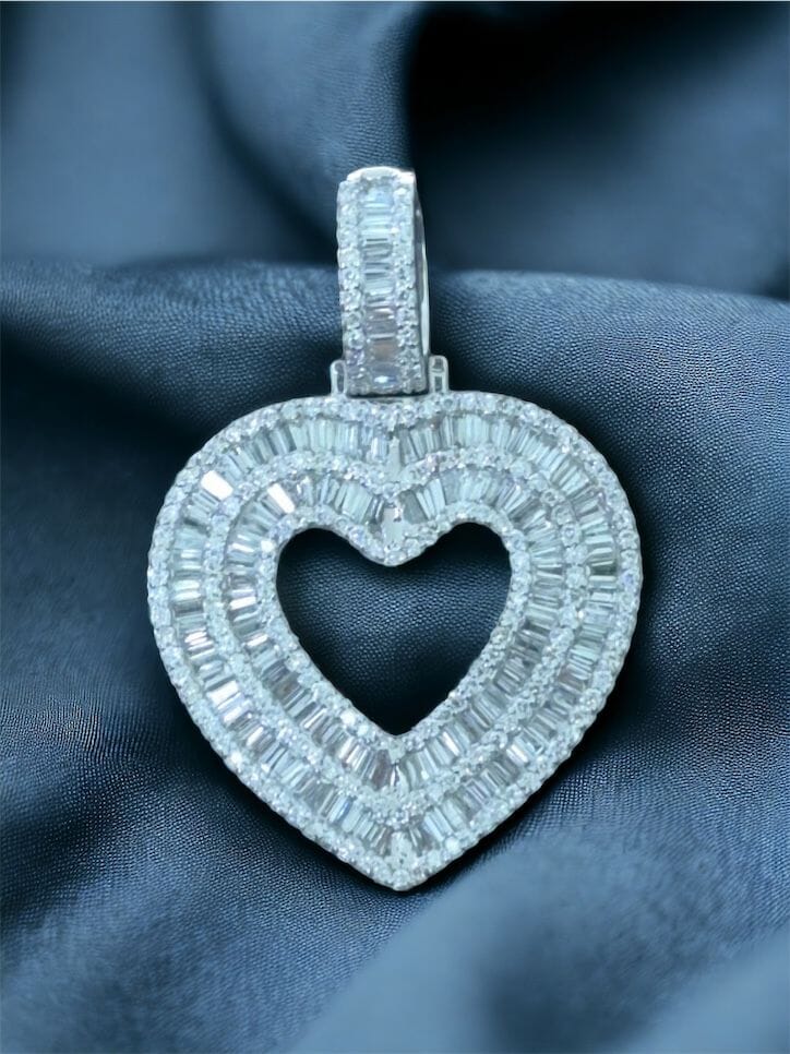 1.5" Diamond Heart Pendant Xclusive Diamonds 