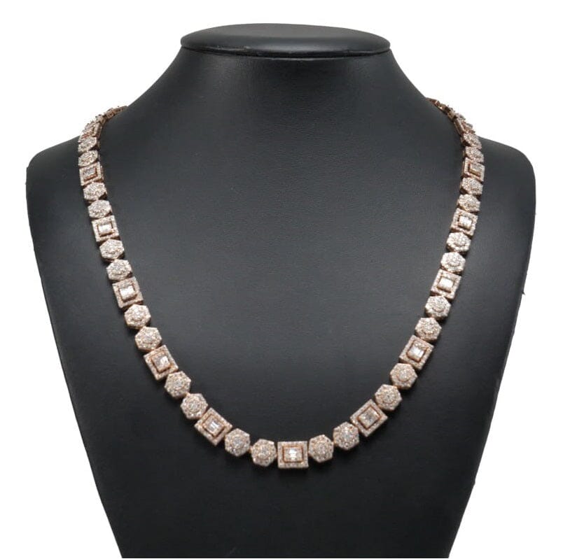 Round & Hexagon Motif Diamond Chain Xclusive Diamonds 