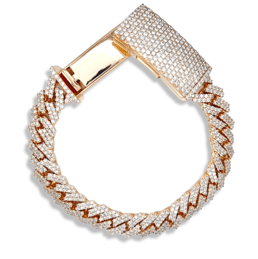 15mm Diamond Set Cuban Bracelet Xclusive Diamonds 