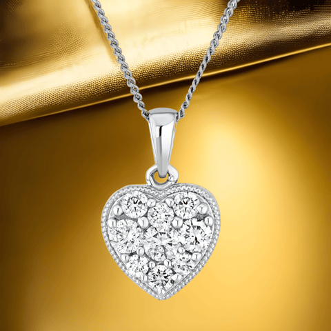 1.00ct Pavé Heart Pendant Xclusive Diamonds 