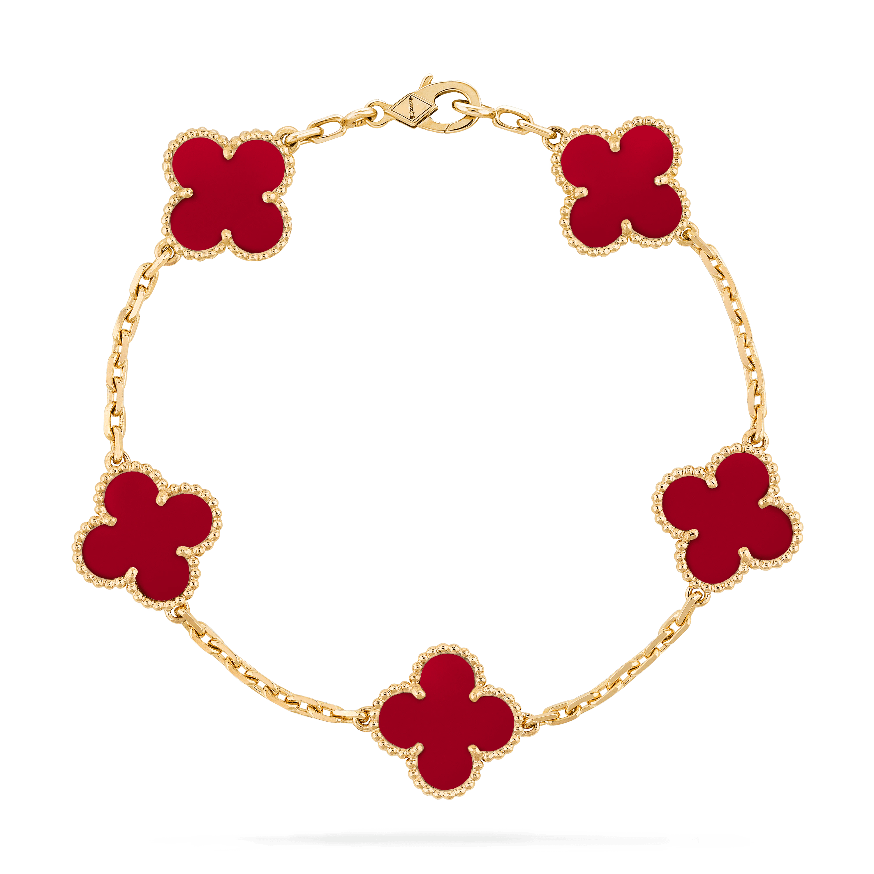 Alhambra Bracelet - Carnelian Xclusive Diamonds 