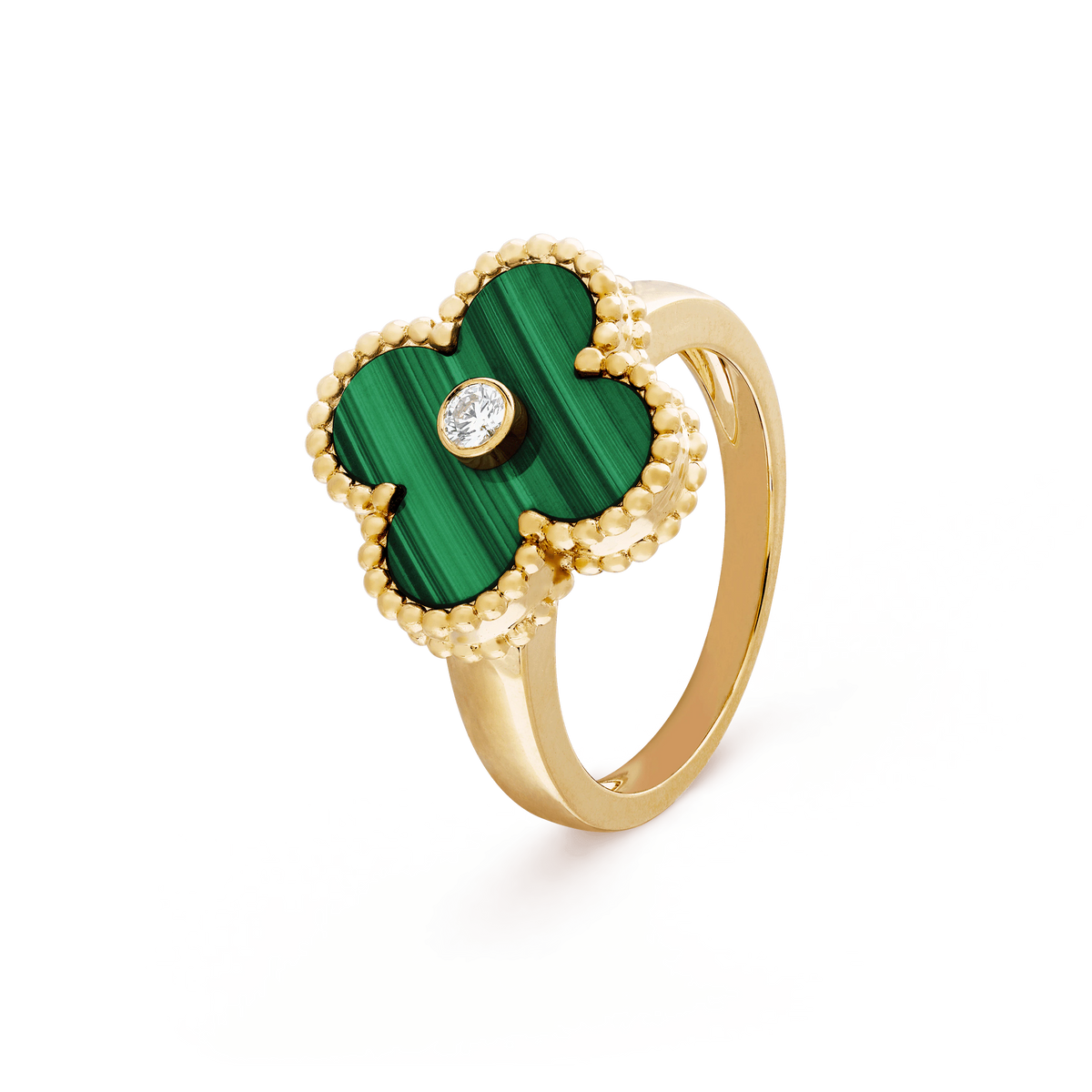 Alhambra Ring - Malachite & Diamond Xclusive Diamonds 