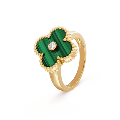 Alhambra Ring - Malachite & Diamond Xclusive Diamonds 