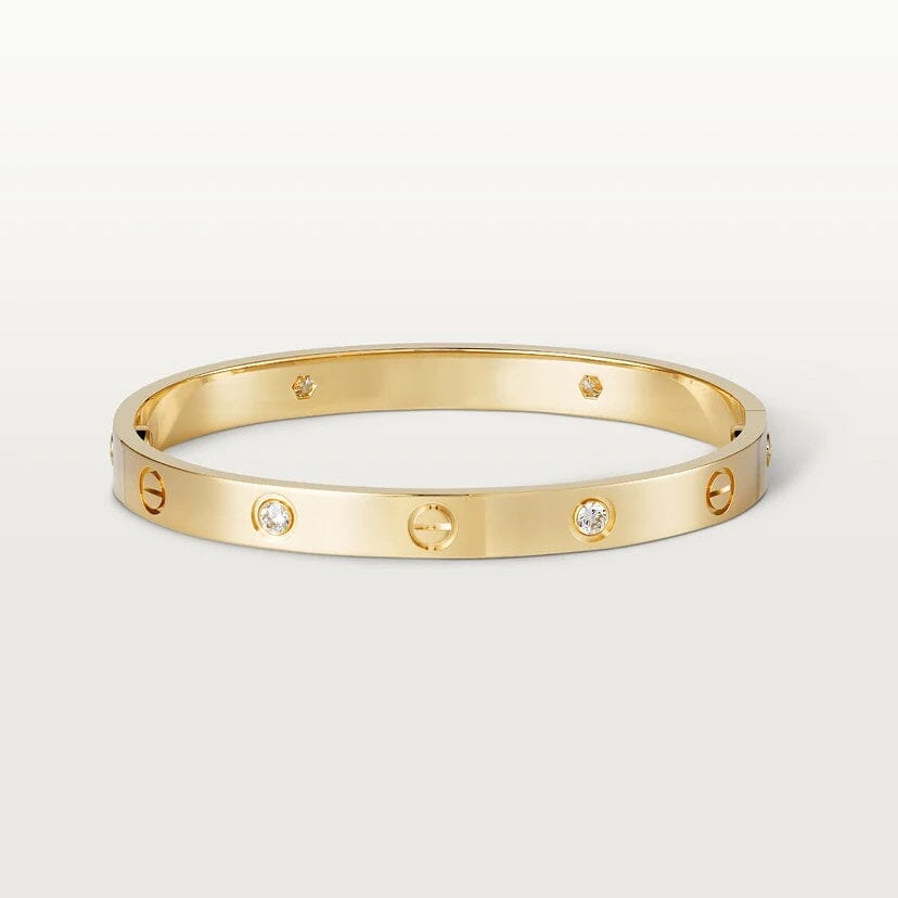 Diamond Love Bangle Xclusive Diamonds 18K Yellow Gold 17 